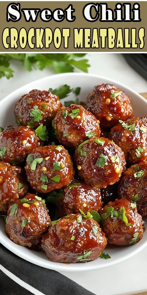 Slow Cooker Sweet Chili Meatballs β 3 Ingredients Only! π